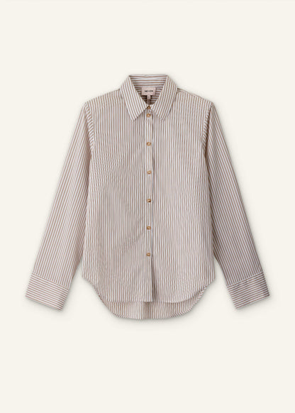 White Stripe Relaxed Forever Shirt | ME+EM Clothing