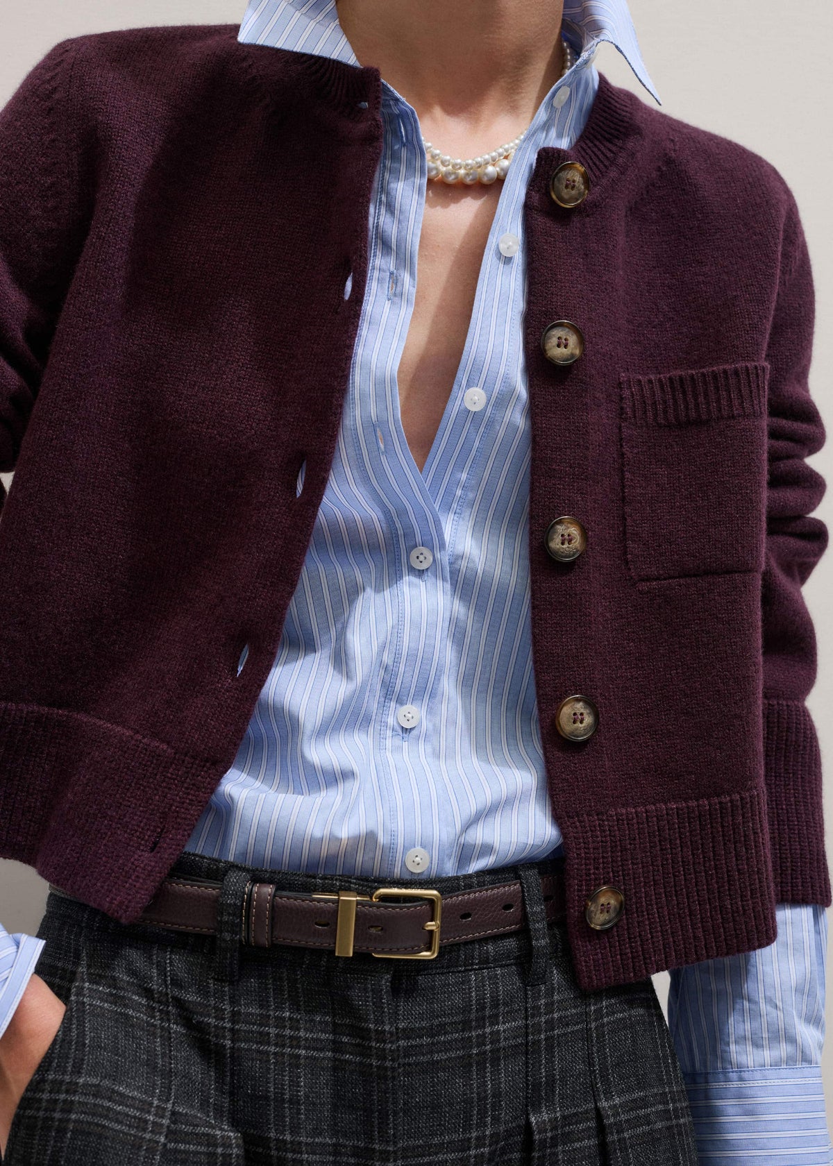 Blue Cotton Stripe Shirt | ME+EM Clothing