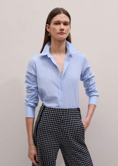 Blue Travel Layering Shirt | ME+EM Clothing
