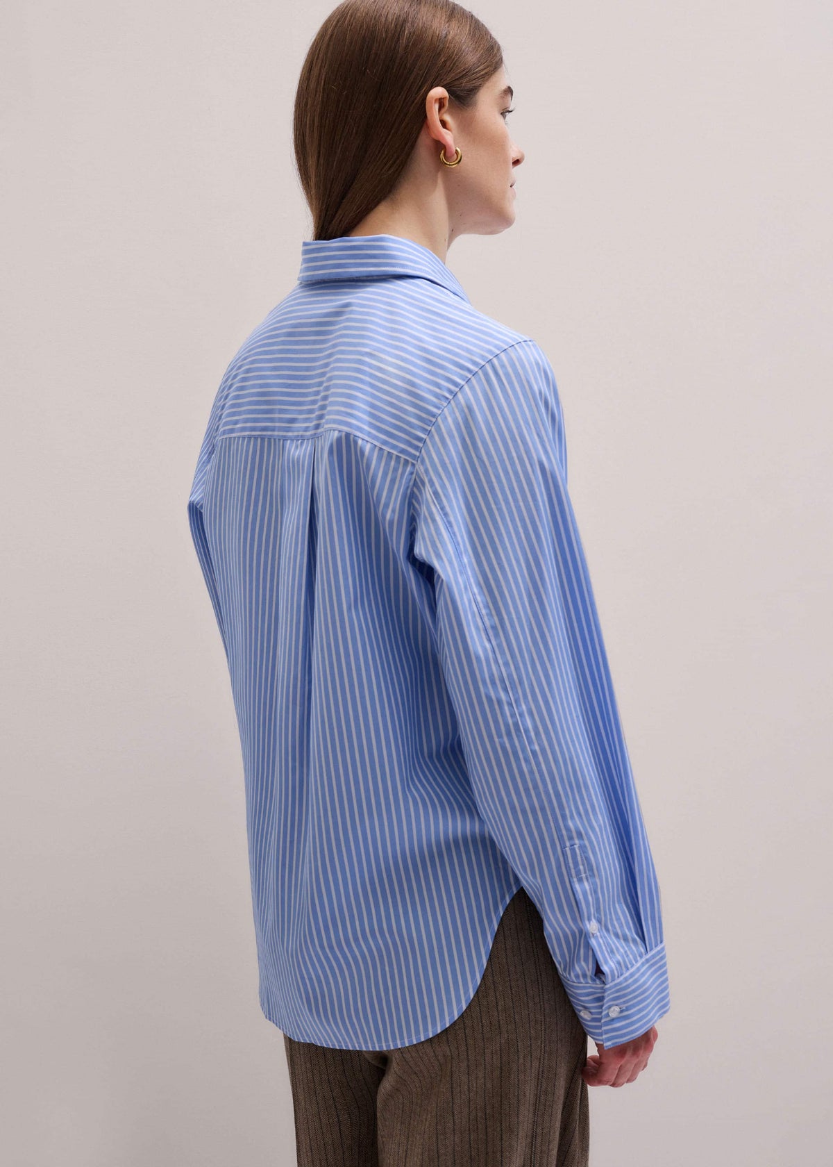 Blue Double Cuff Relaxed Forever Shirt | ME+EM Clothing
