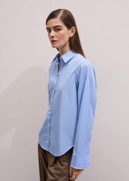 Blue Double Cuff Relaxed Forever Shirt | ME+EM Clothing
