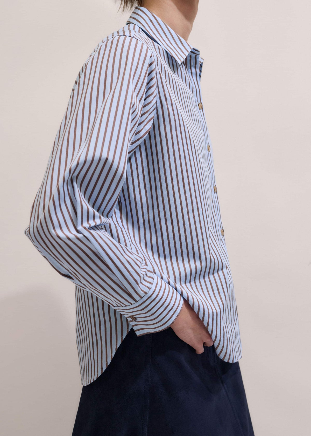 Blue Stripe Relaxed Forever Shirt | ME+EM Clothing