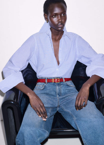 Blue Stripe Relaxed Forever Shirt | ME+EM Clothing
