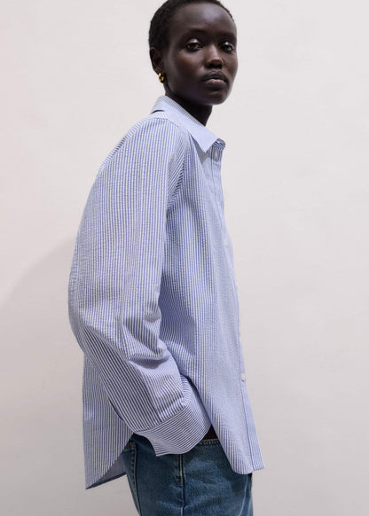 Blue Stripe Relaxed Forever Shirt | ME+EM Clothing