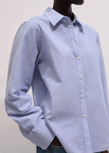 Blue Stripe Relaxed Forever Shirt | ME+EM Clothing