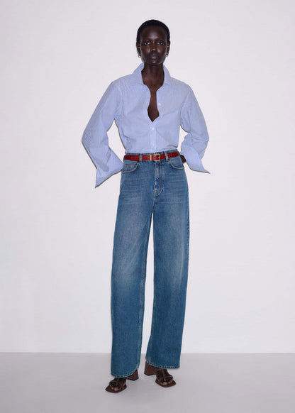 Blue Stripe Relaxed Forever Shirt | ME+EM Clothing