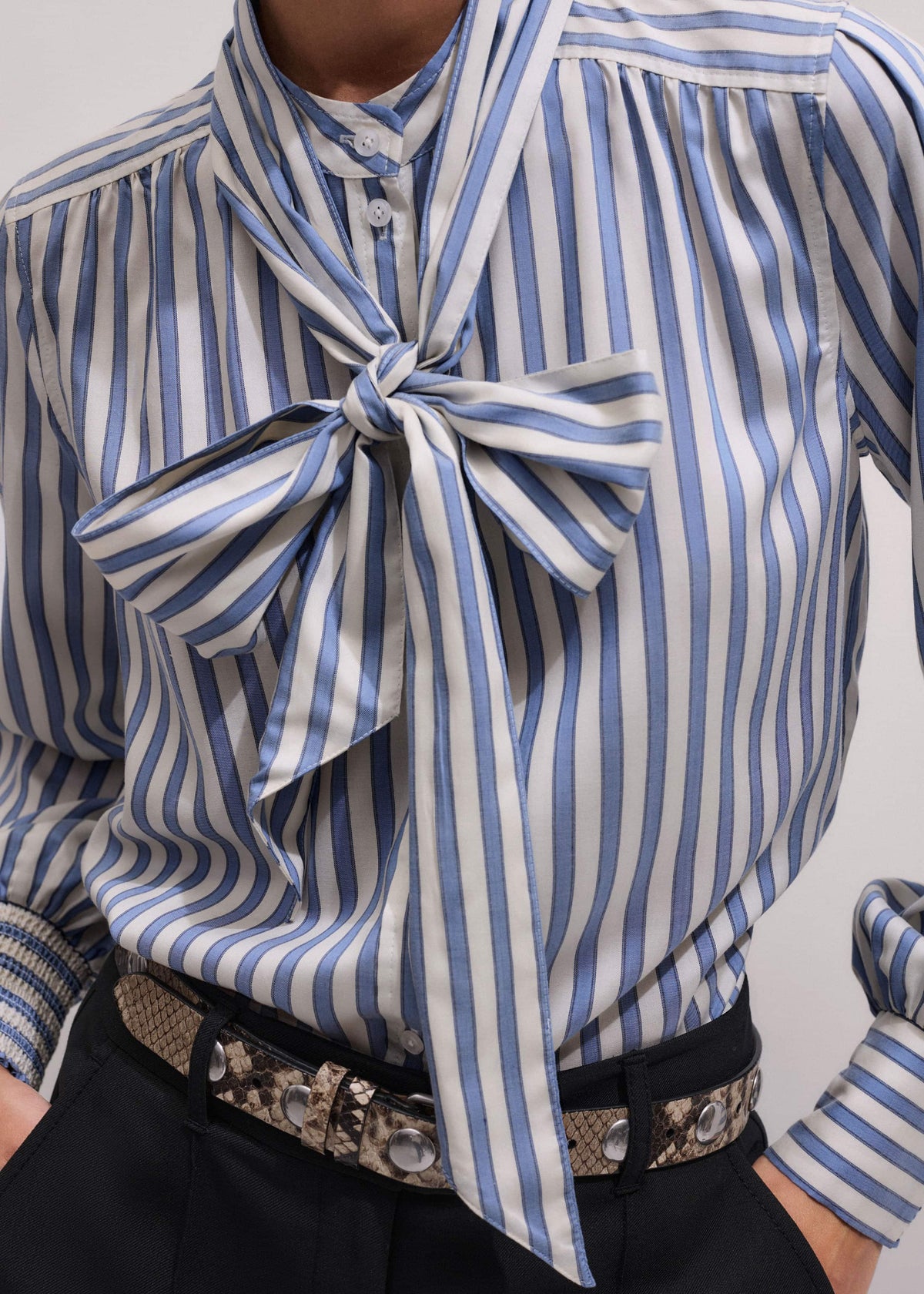 Blue Soft Stripe Shirt + Neck Tie | ME+EM Clothing