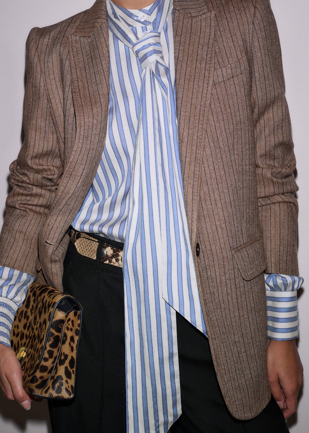 Blue Soft Stripe Shirt + Neck Tie | ME+EM Clothing