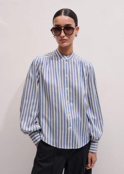 Blue Soft Stripe Shirt + Neck Tie | ME+EM Clothing