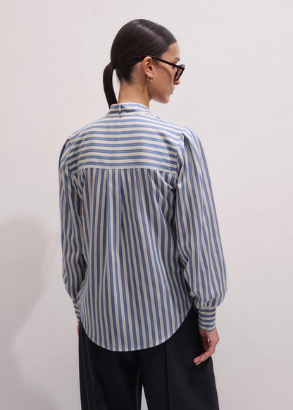 Blue Soft Stripe Shirt + Neck Tie | ME+EM Clothing