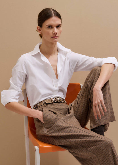 White Travel Layering Shirt | ME+EM Clothing