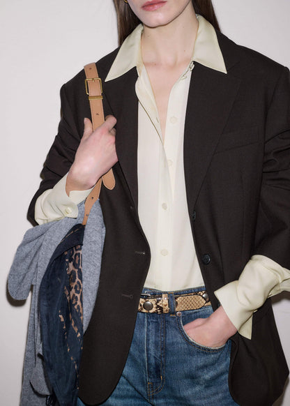 Cream Silk Shirt | ME+EM Clothing