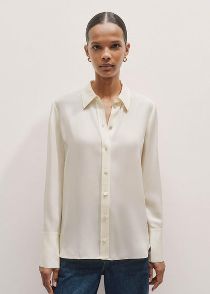 Cream Silk Shirt | ME+EM Clothing