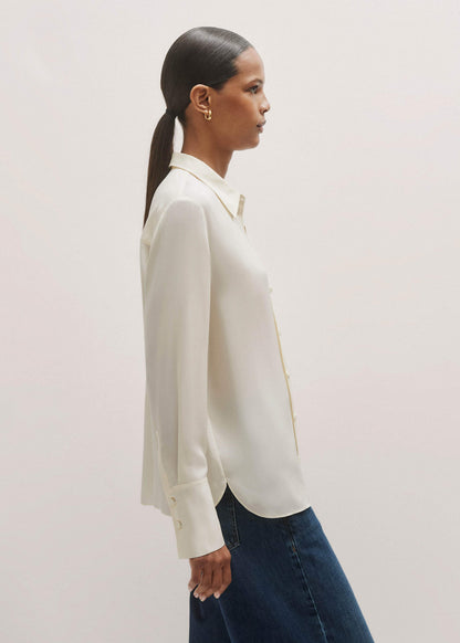 Cream Silk Shirt | ME+EM Clothing