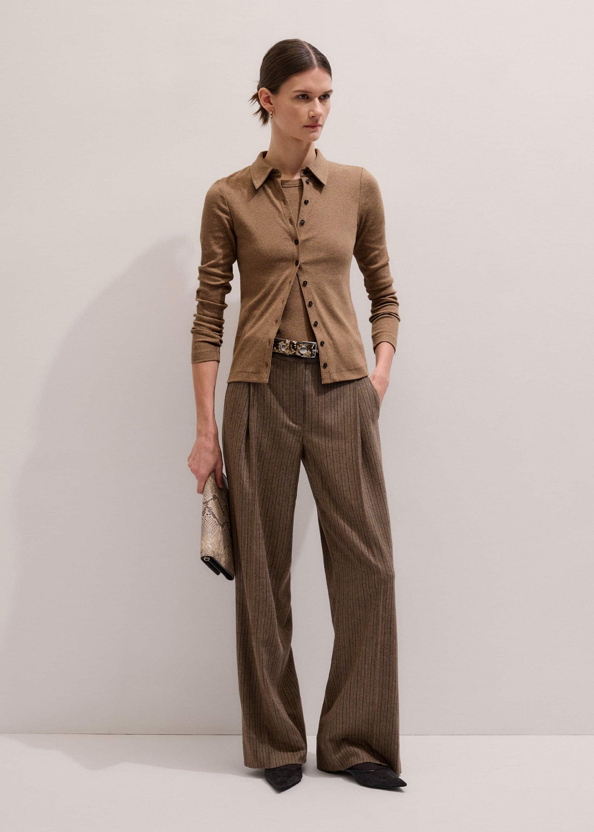 Brown Ultimate Rib Shirt | ME+EM Clothing
