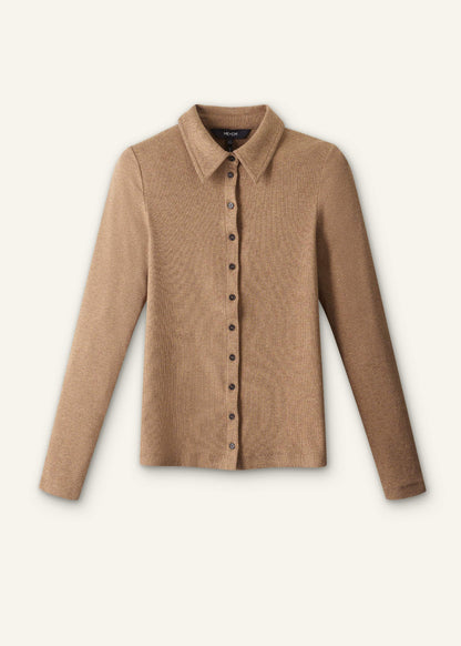 Brown Ultimate Rib Shirt | ME+EM Clothing