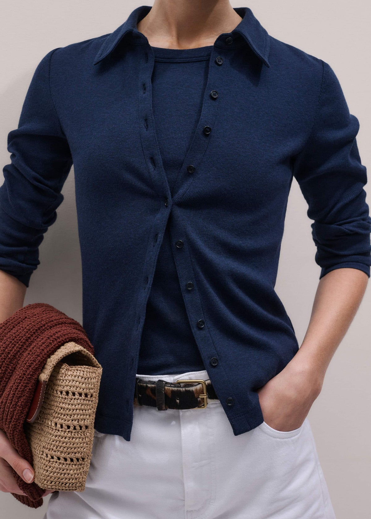 Navy Perfect Basic Shirt | ME+EM Clothing