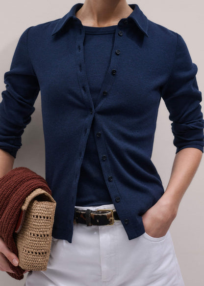 Navy Perfect Basic Shirt | ME+EM Clothing