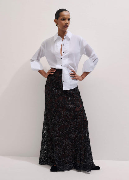 White Relaxed Tux Shirt | ME+EM Clothing