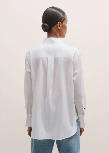White Relaxed Tux Shirt | ME+EM Clothing