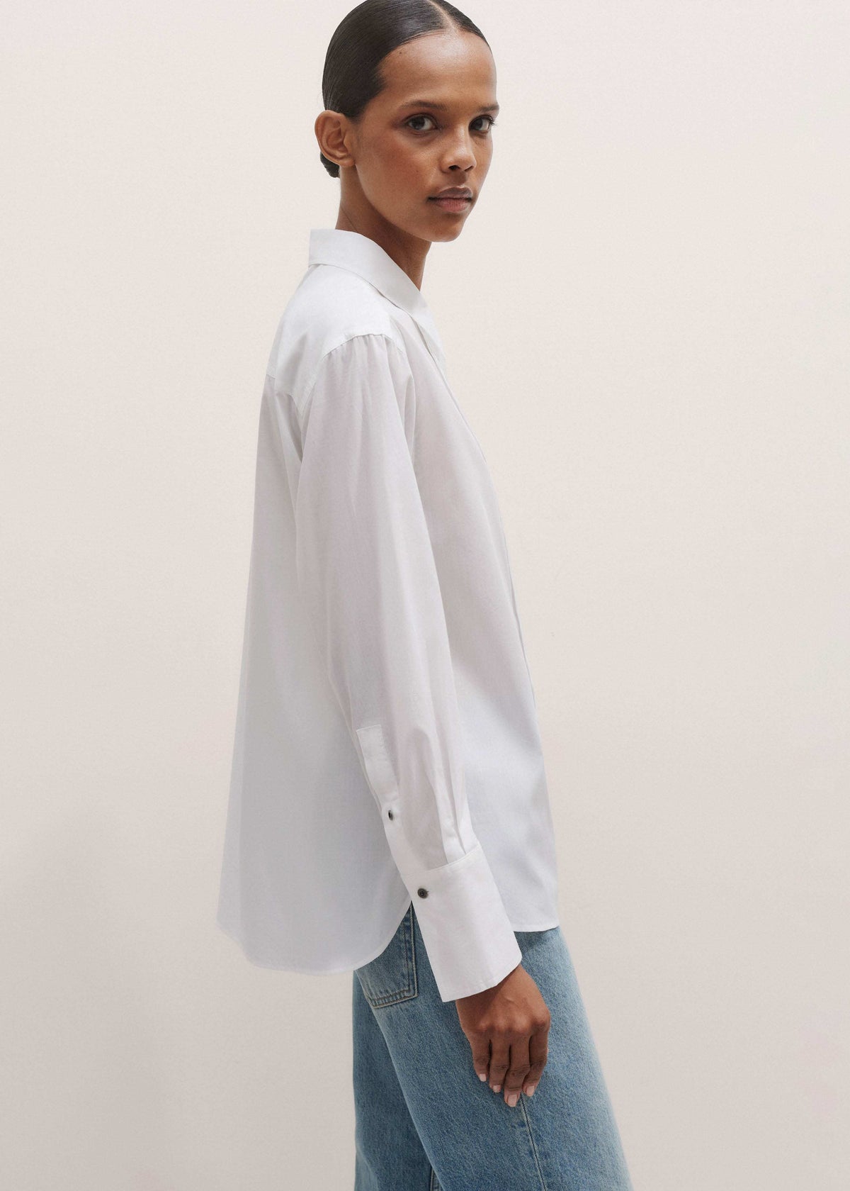 White Relaxed Tux Shirt | ME+EM Clothing