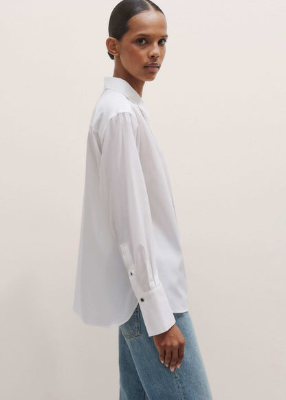 White Relaxed Tux Shirt | ME+EM Clothing