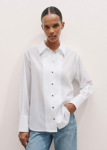 White Relaxed Tux Shirt | ME+EM Clothing