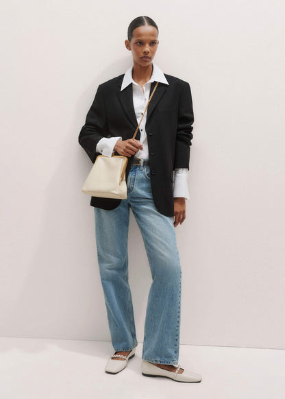 White Relaxed Tux Shirt | ME+EM Clothing