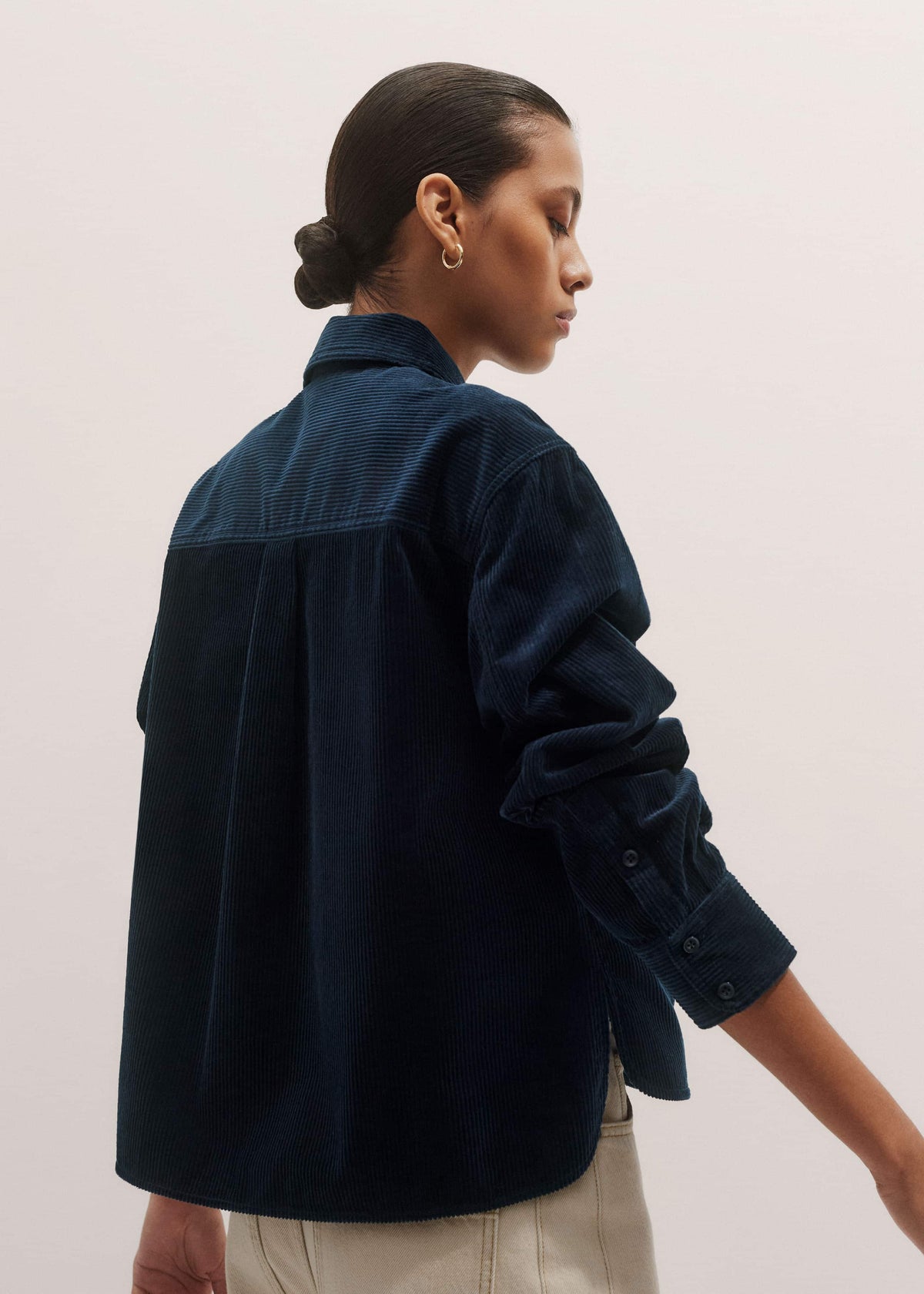 Navy Boxy Shacket | ME+EM Clothing
