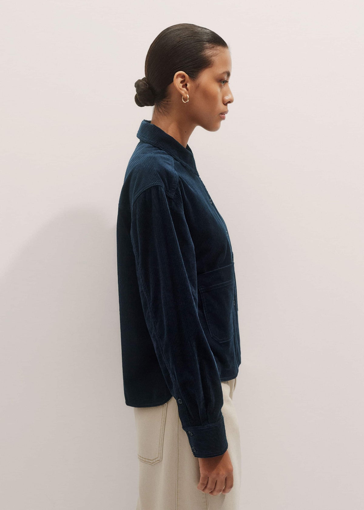 Navy Boxy Shacket | ME+EM Clothing