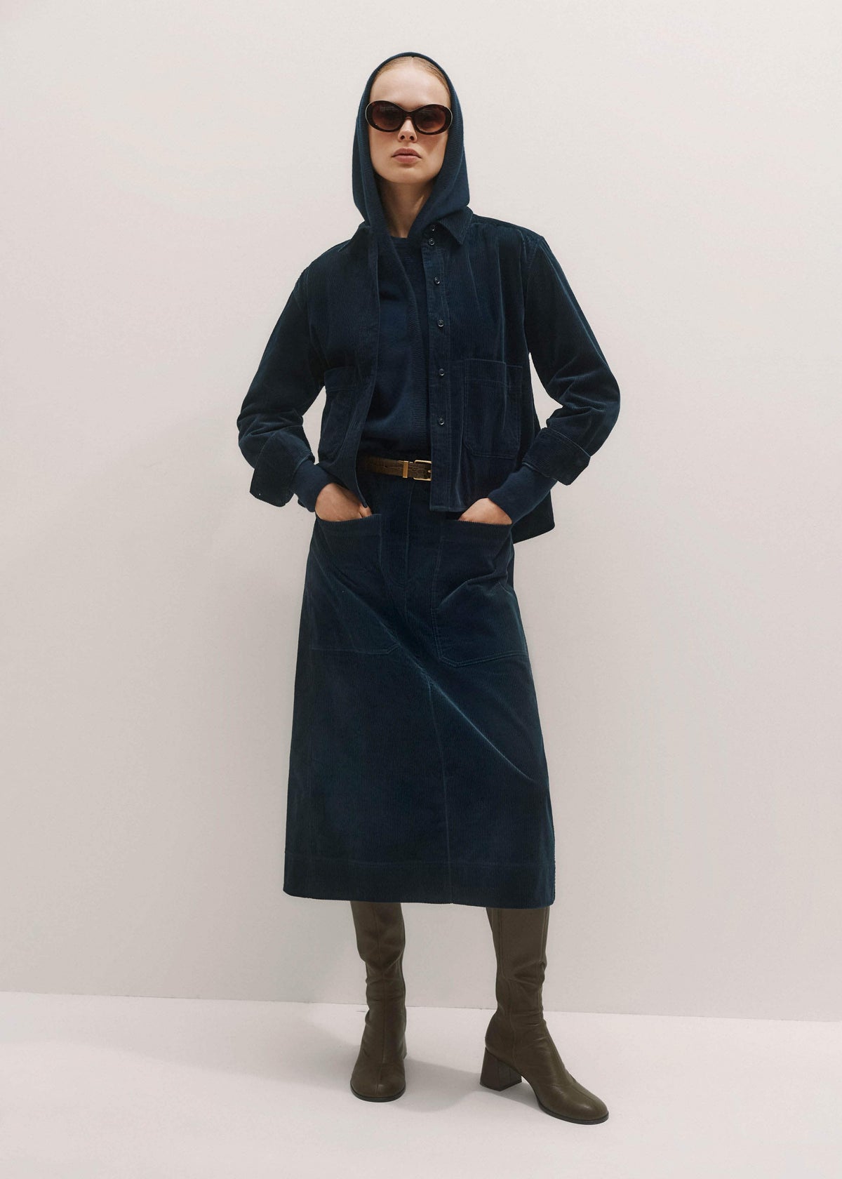 Navy Boxy Shacket | ME+EM Clothing