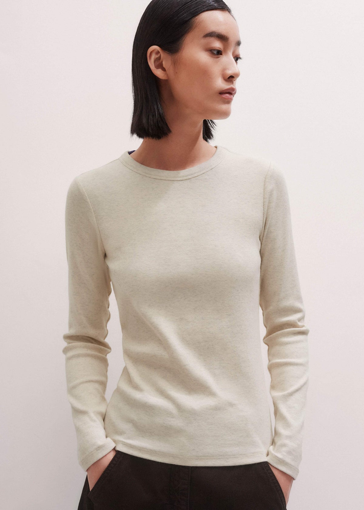 Cream Perfect Basic Top | ME+EM Clothing