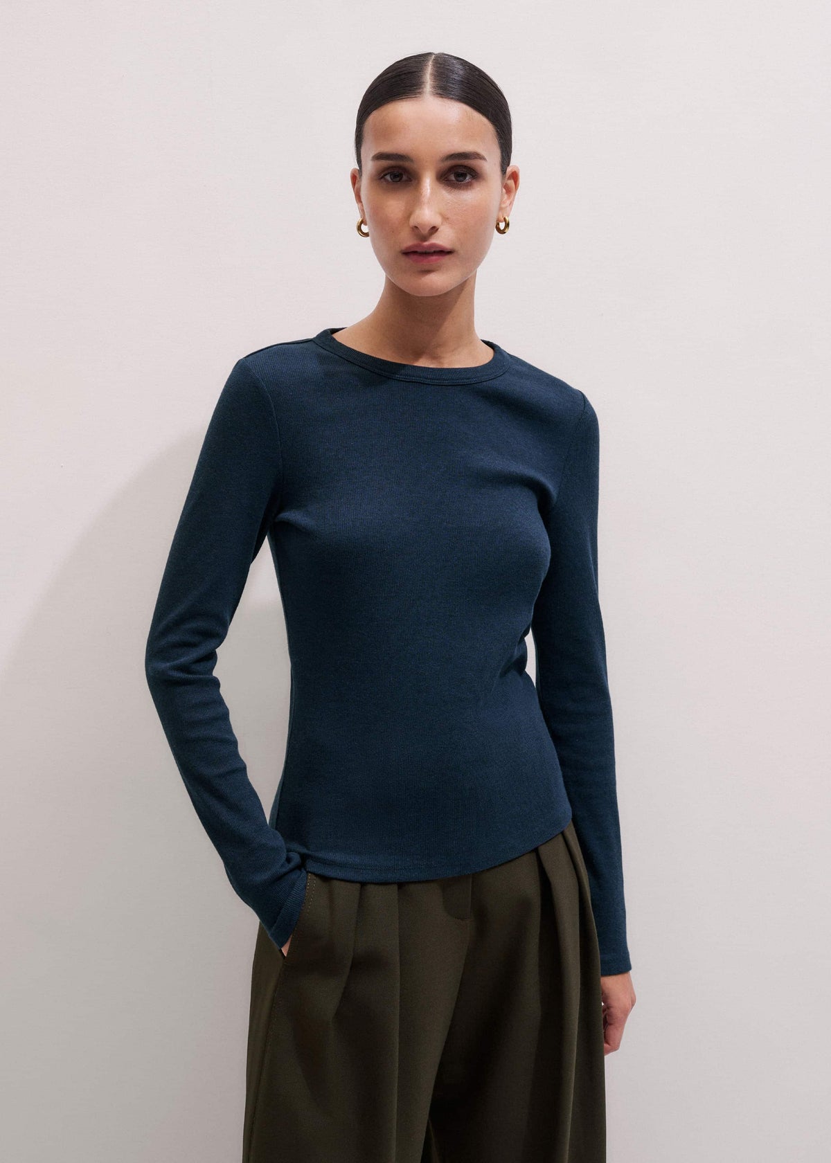 Navy Perfect Basic Top | ME+EM Clothing