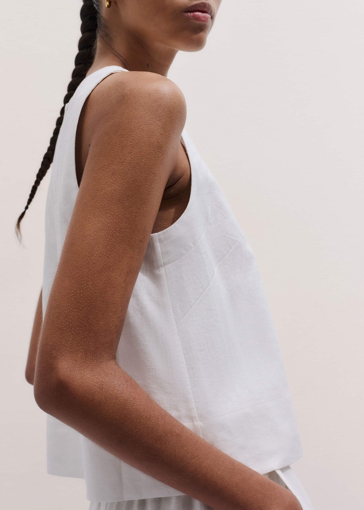 White Shell Crop Top | ME+EM Clothing