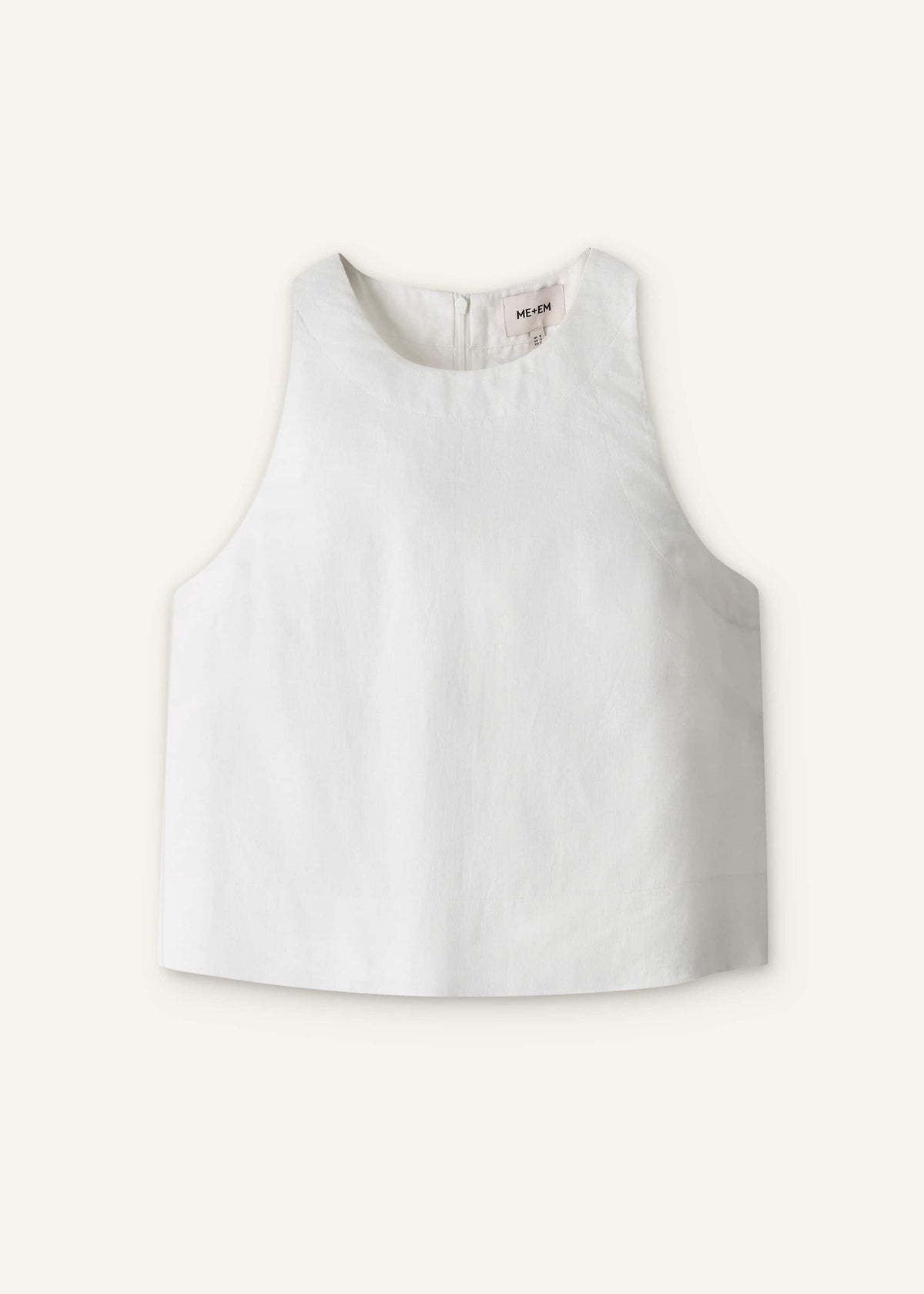 White Shell Crop Top | ME+EM Clothing