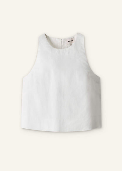 White Shell Crop Top | ME+EM Clothing