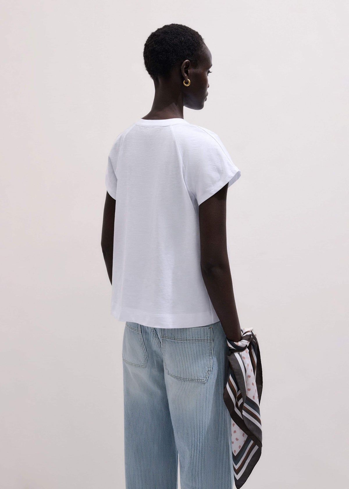 White Open Placket Swing Top | ME+EM Clothing