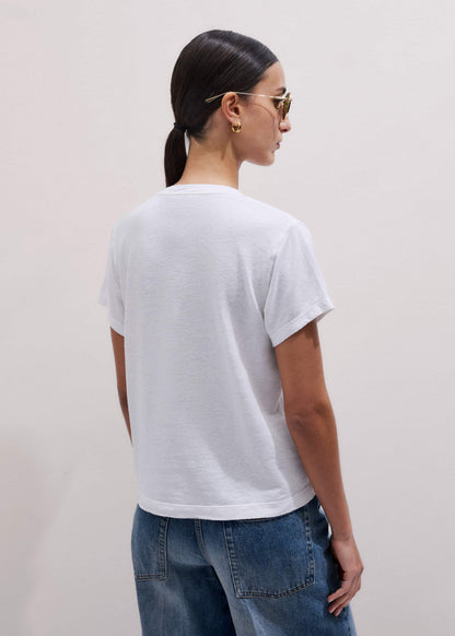 White Soft Washed V-Neck Tee | ME+EM Clothing