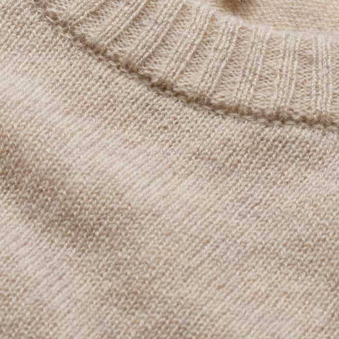 Oatmeal Cashmere Shrunken Knit Baby Tee | ME+EM Clothing
