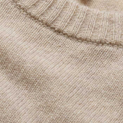 Oatmeal Cashmere Shrunken Knit Baby Tee | ME+EM Clothing