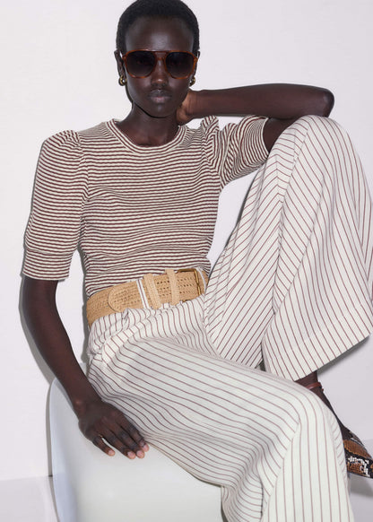Cinnamon Brown Feminine Sleeve Tee | ME+EM Clothing