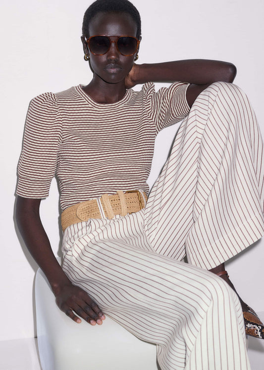 Cinnamon Brown Feminine Sleeve Tee | ME+EM Clothing