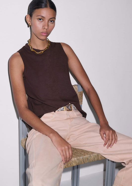 Brown Racerback Swing Top | ME+EM Clothing
