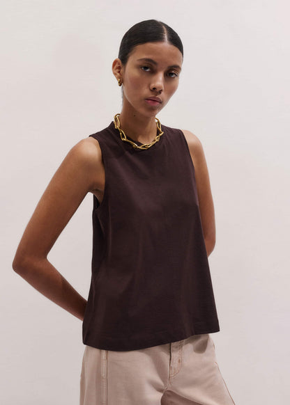 Brown Racerback Swing Top | ME+EM Clothing
