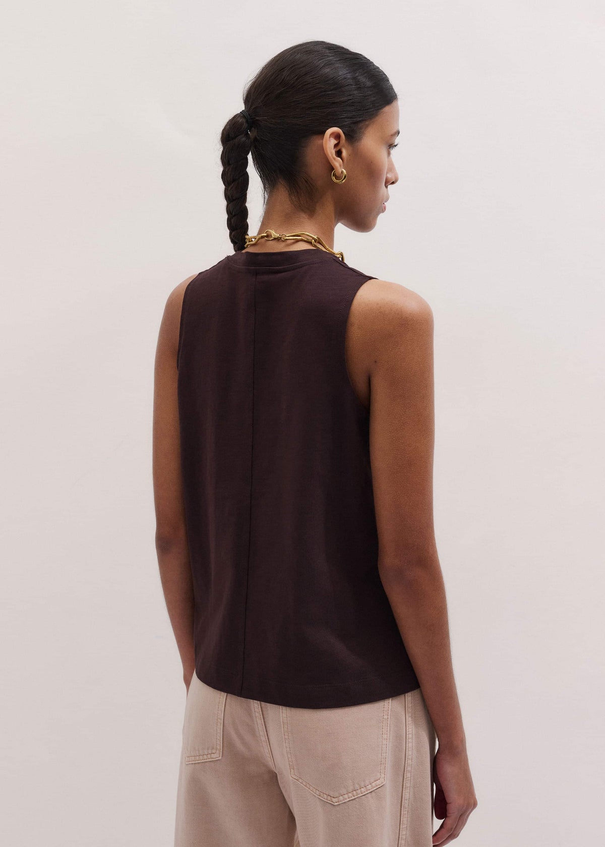 Brown Racerback Swing Top | ME+EM Clothing