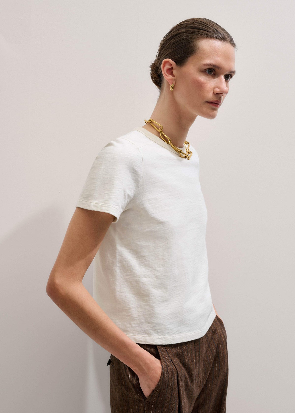 Cream Warm Touch Tee | ME+EM Clothing