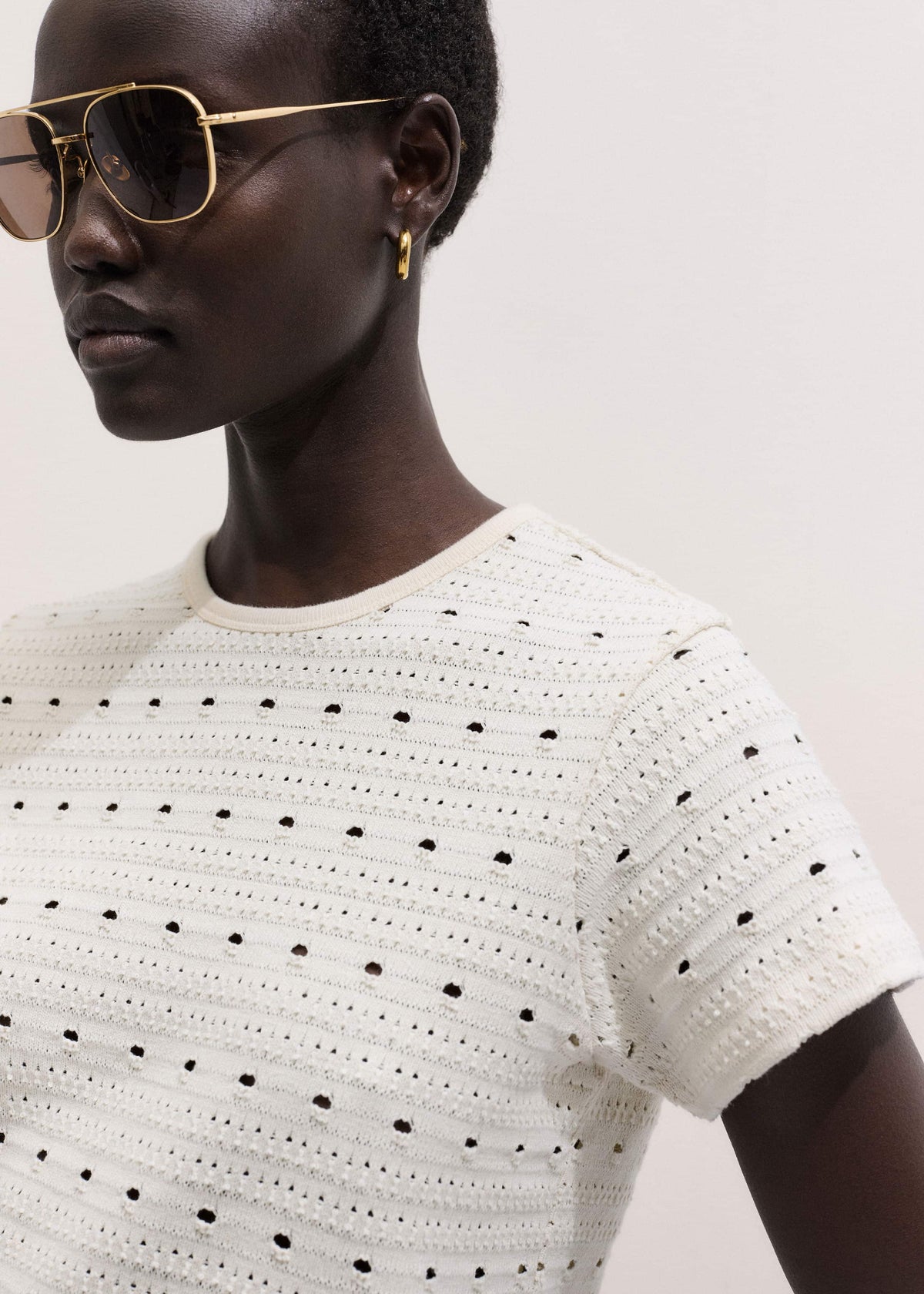 Cream Cutout Baby Tee | ME+EM Clothing