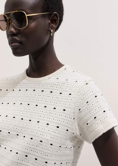 Cream Cutout Baby Tee | ME+EM Clothing