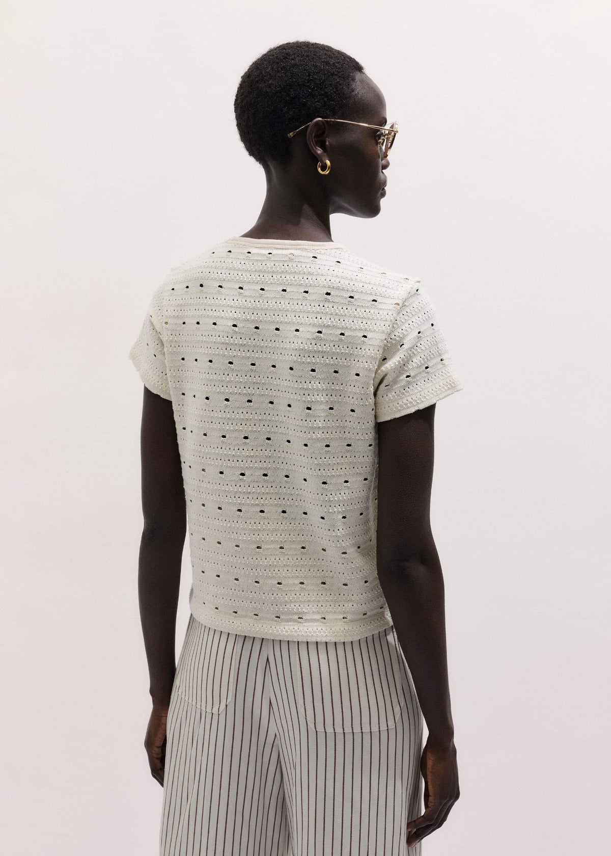 Cream Cutout Baby Tee | ME+EM Clothing