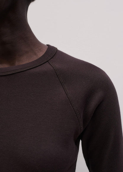 Brown Raglan Crop Tee | ME+EM Clothing